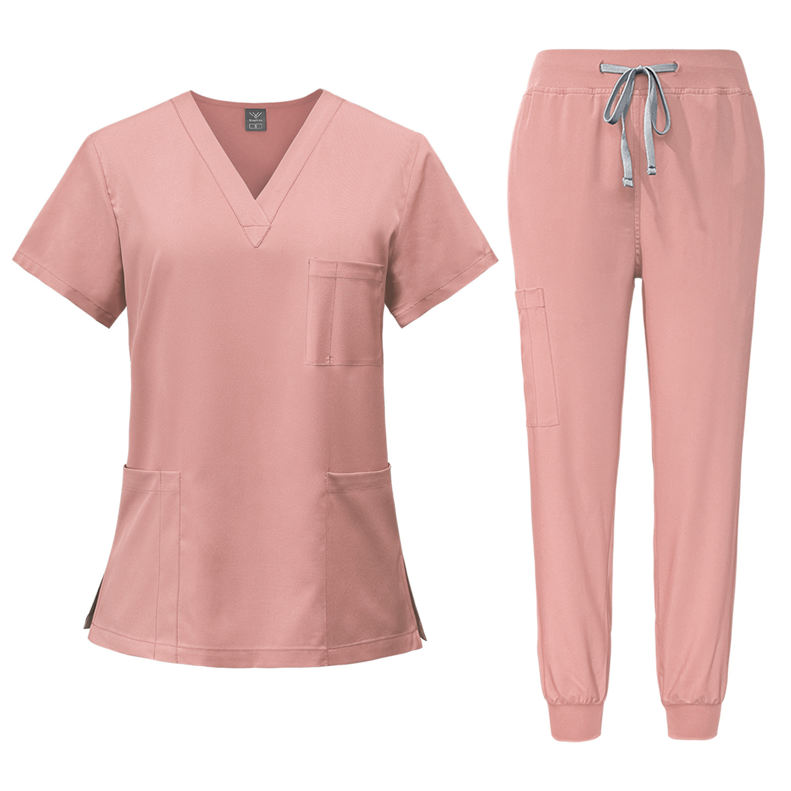 Hospital Uniforms Unisex Nursing Uniform Sets Fashion Short-sleeved Overalls Nurse Scrubs Sets for Women Men