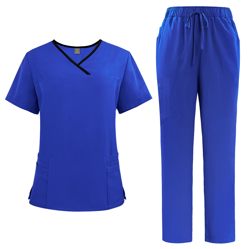 Nurse Uniform Fashionable Design Polyester Fabric White Scrubs Uniforms Sets Nurse Hospital Medical Scrub Women Nurse Uniform