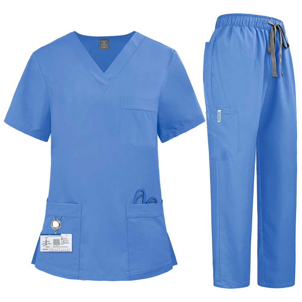 2025 New Unisex Hospital Uniforms Nursing Uniform Sets Quick-drying Scrubs Sets Two-piece Set Top & Pants for Nurse Fashion Workwear Comfortable Breathable Work Clothes