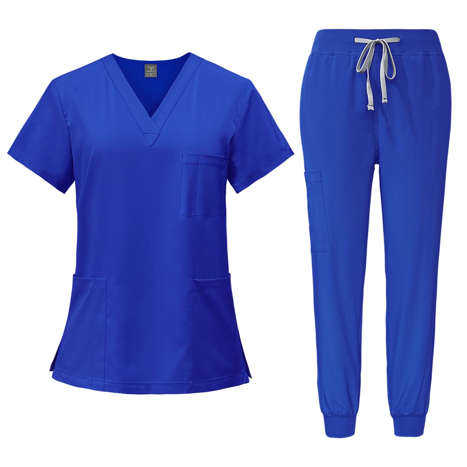 Hospital Uniforms Unisex Nursing Uniform Sets Fashion Short-sleeved Overalls Nurse Scrubs Sets for Women Men
