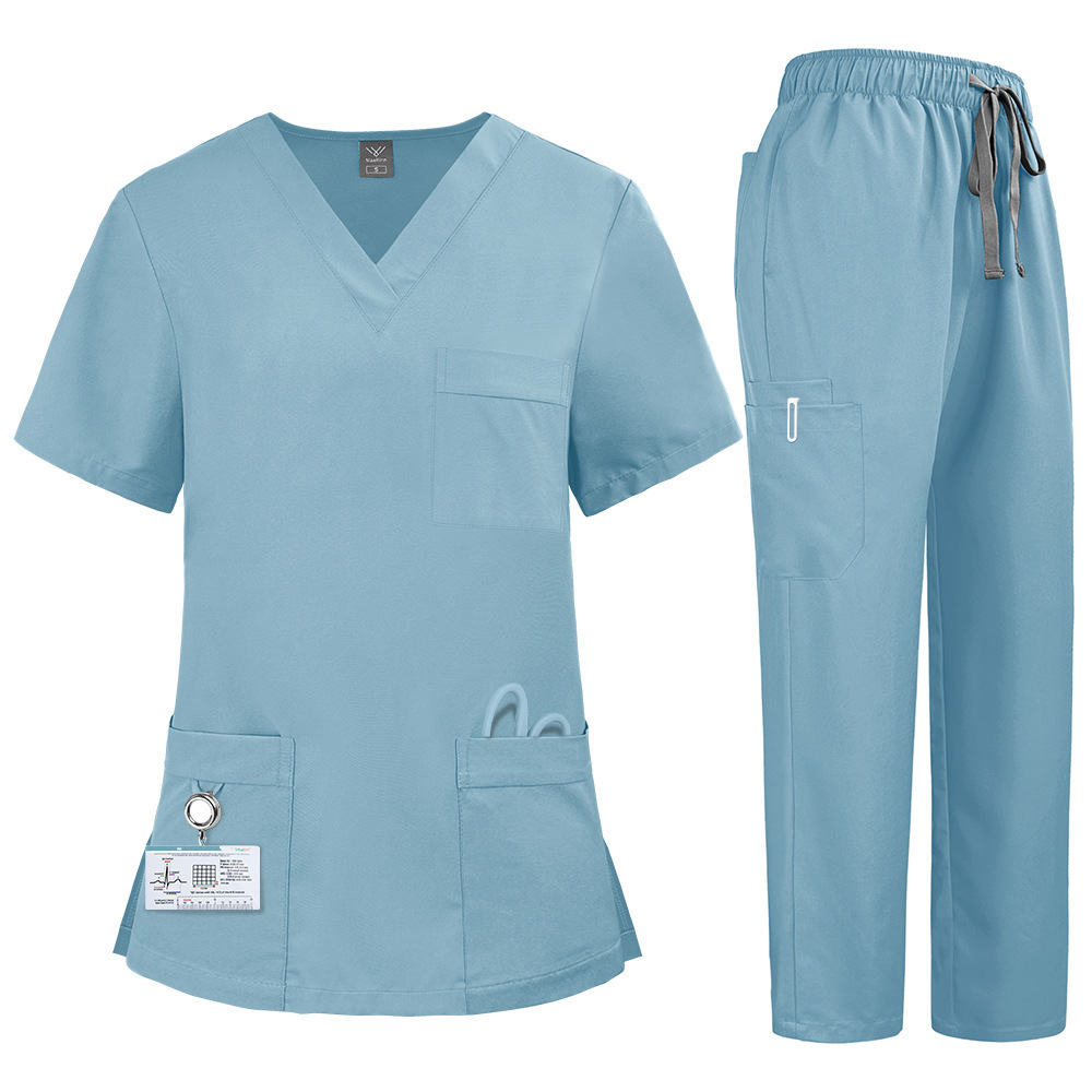 2025 New Unisex Hospital Uniforms Nursing Uniform Sets Quick-drying Scrubs Sets Two-piece Set Top & Pants for Nurse Fashion Workwear Comfortable Breathable Work Clothes
