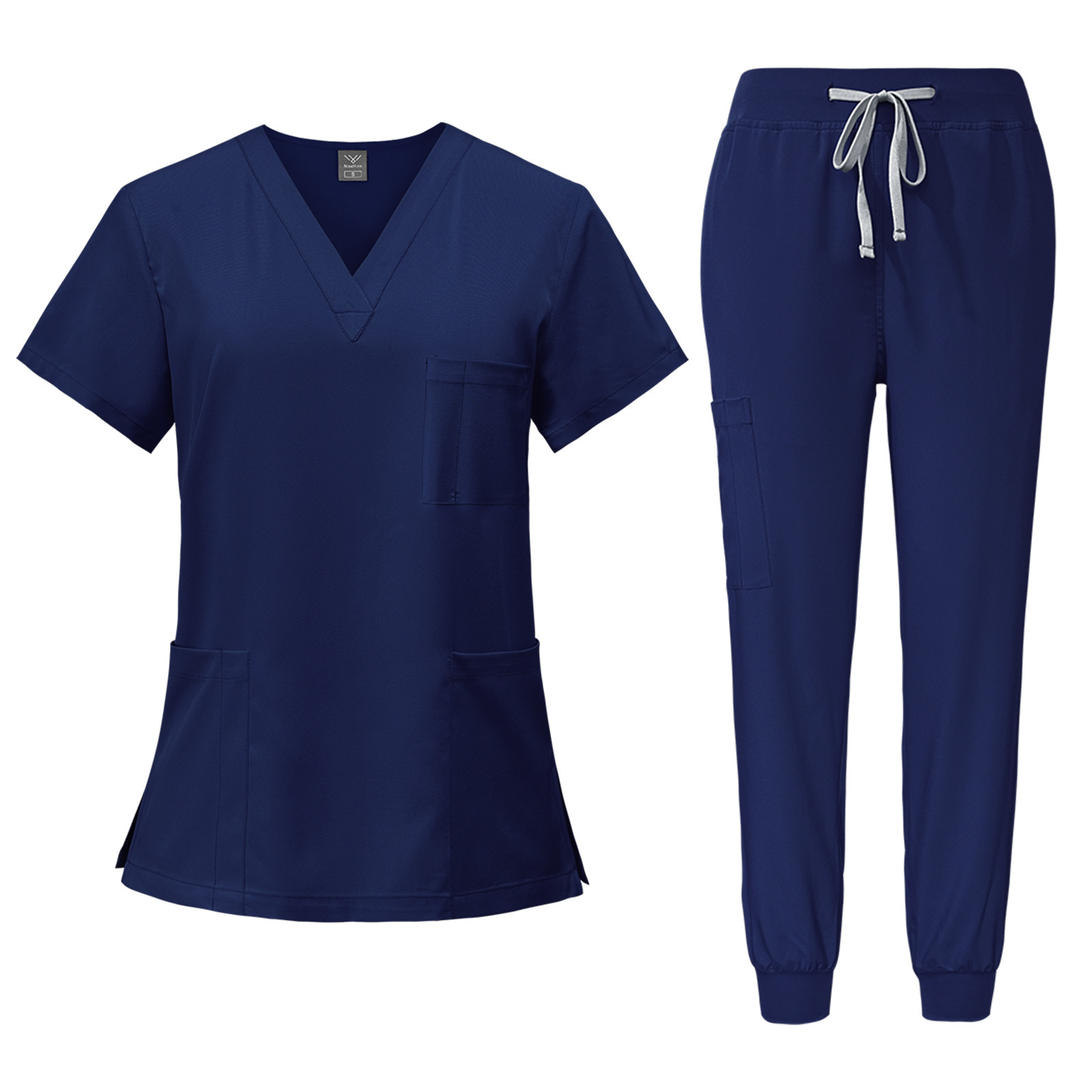 Hospital Uniforms Unisex Nursing Uniform Sets Fashion Short-sleeved Overalls Nurse Scrubs Sets for Women Men