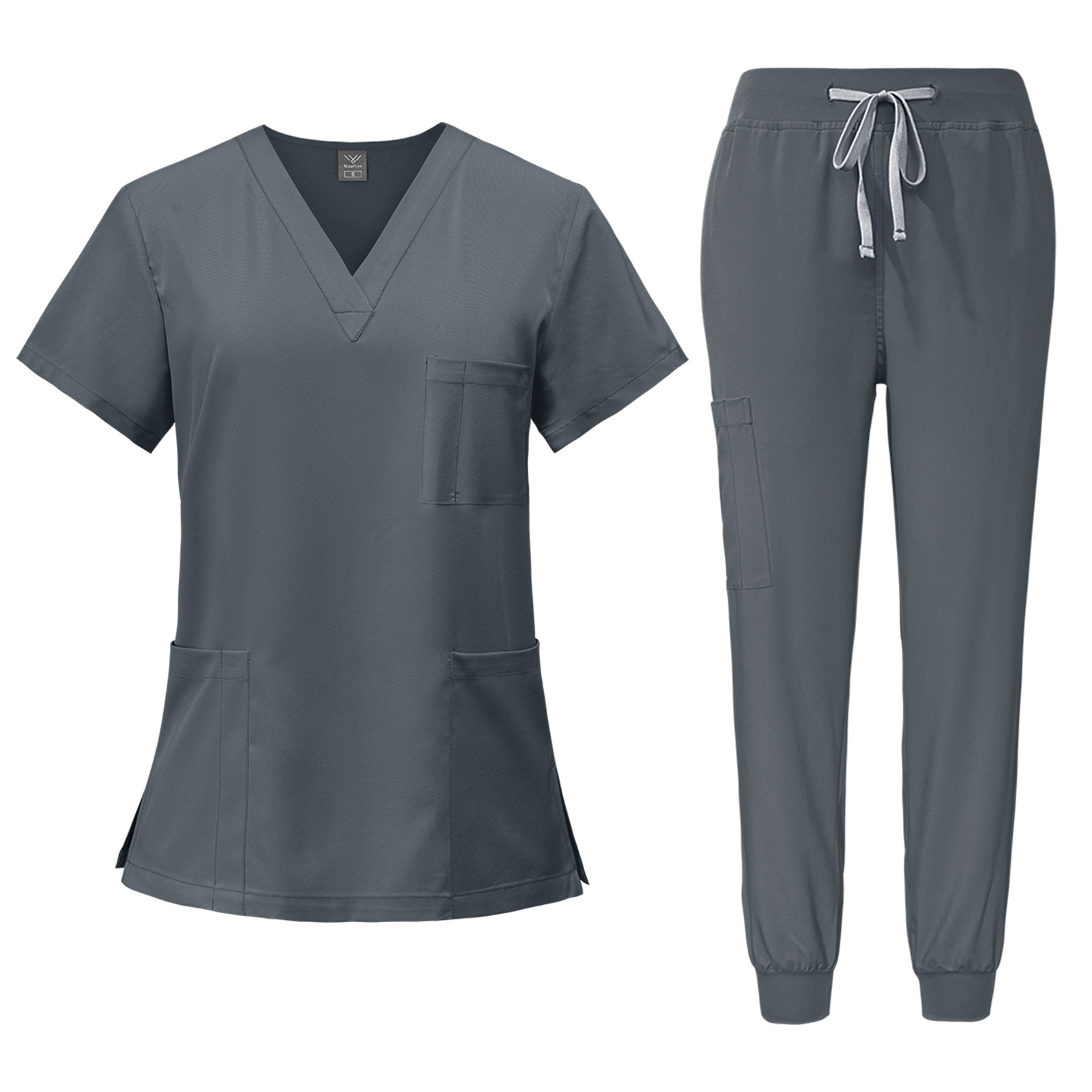 Hospital Uniforms Unisex Nursing Uniform Sets Fashion Short-sleeved Overalls Nurse Scrubs Sets for Women Men