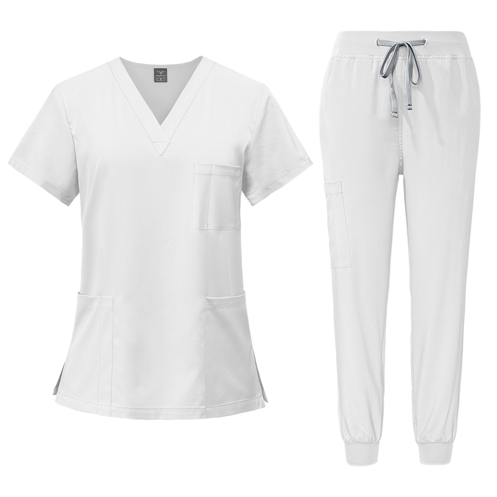 Hospital Uniforms Unisex Nursing Uniform Sets Fashion Short-sleeved Overalls Nurse Scrubs Sets for Women Men