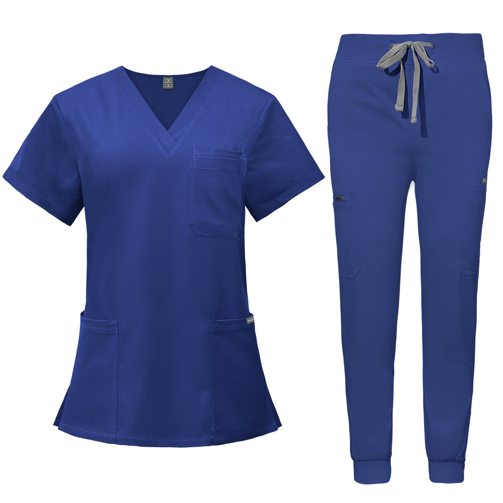 2025 New Unisex Hospital Uniforms Scrubs Uniform Sets Elastic Fabric Comfortable Nurse Work Clothes Short-sleeved Long Pants