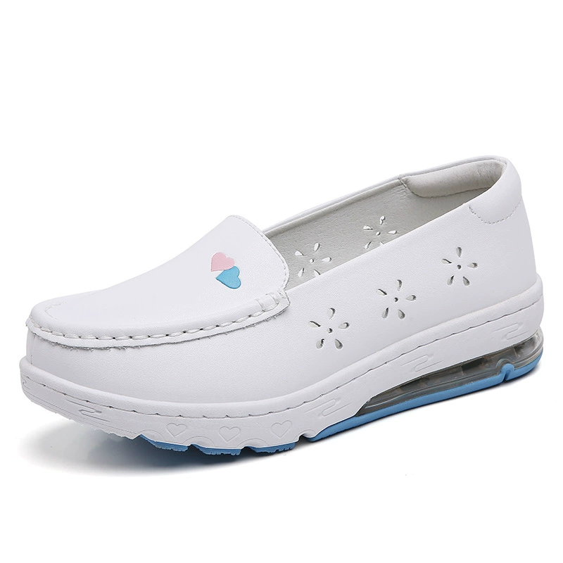 Nurse Cotton Shoes Scrubs Nursing Shoes Hospital for Women With Wedge Heels Comfort Warm Soft Flat Anti-slip Safety Work White Shoes Comfortable Nurse Shoes for Women Nurse Work Shoes Best Shoes for Nurse Doctor