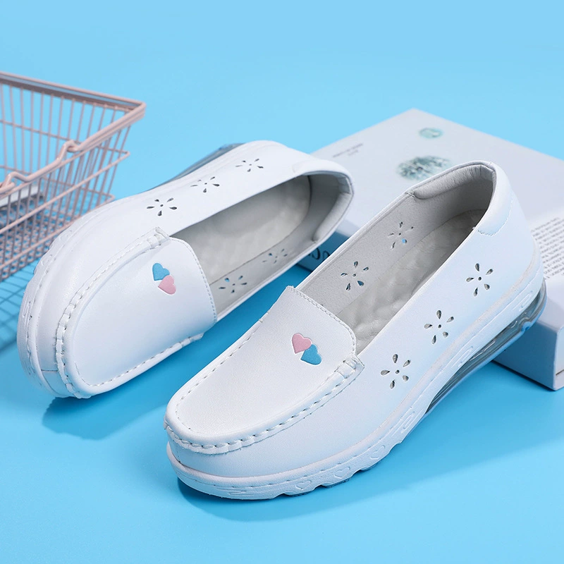 Nurse Cotton Shoes Scrubs Nursing Shoes Hospital for Women With Wedge Heels Comfort Warm Soft Flat Anti-slip Safety Work White Shoes Comfortable Nurse Shoes for Women Nurse Work Shoes Best Shoes for Nurse Doctor