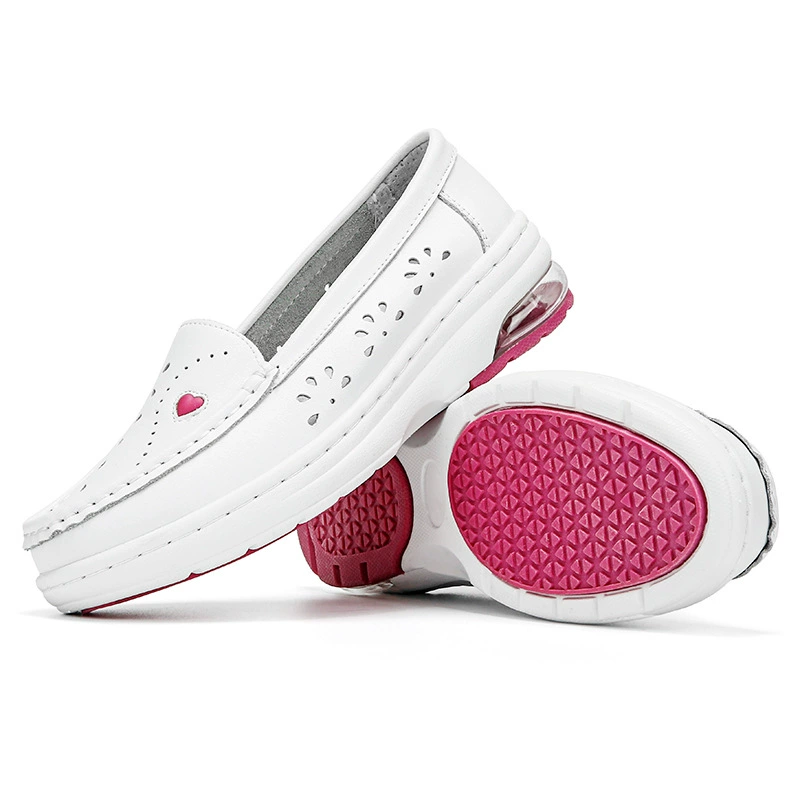 Hot Selling Scrubs Nursing Shoes Hospital for Doctor Comfortable Breathable Anti-slip Safety Work White Leather Shoes Best Nurse Shoes Popular Nurse Shoes White Womens Nurse Shoes Best Shoes for Nurse