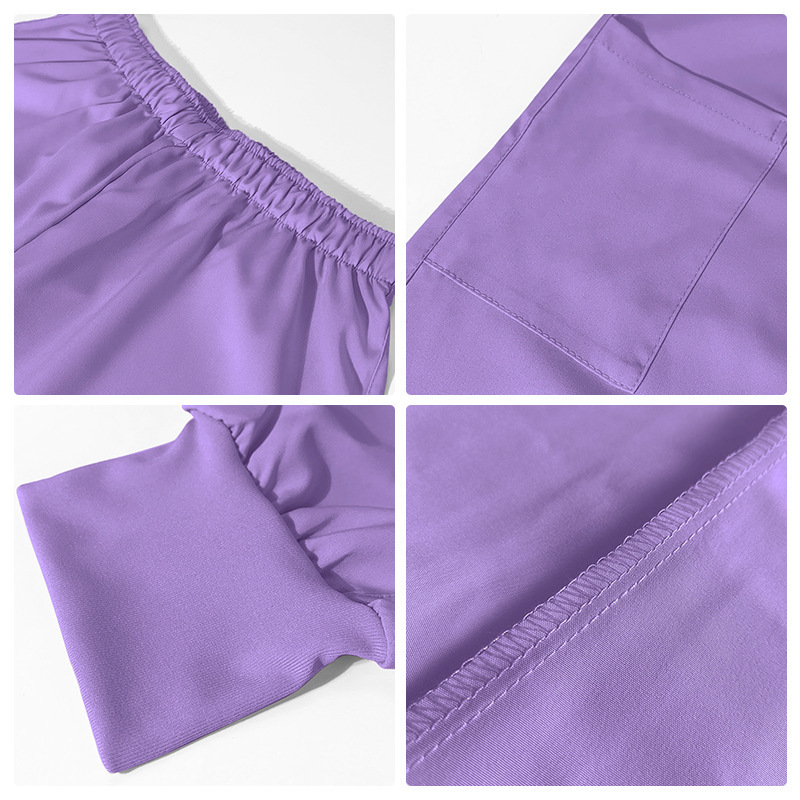 Scrubs Uniform Store Hot Selling Nurse Scrubs Tops for Women Quick-Drying Fashion Short-Sleeved Hospital Uniforms Nursing Service Work Clothes Summer Professional Scrubs Uniform Comfortable and Breathable