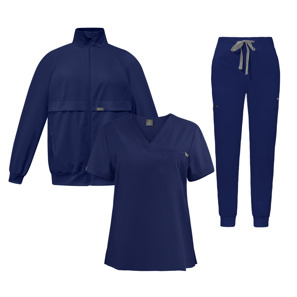 Uniform Scrubs Online 3 in 1 Scrubs Sets Fashion 3-piece Nursing Uniform Sets for Hospital Thick Warm Long-sleeved Coat Winter Top Pants Outerwear Uniform Store for Scrubs Elastic Fabric Beauty Salon Comfortable and Breathable Women Unisex Work Clothes