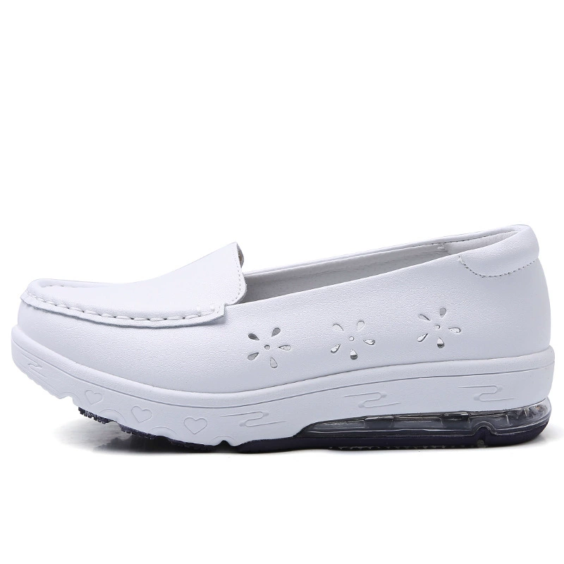 Nurse Nursing Shoes Hospital for Women White Shoes Comfort Hollow Out Breathable Anti-slip Flat Safety Work Shoes Best Nurse Shoes Popular Nurse Shoes White Womens Nurse Shoes Best Shoes for Nurse