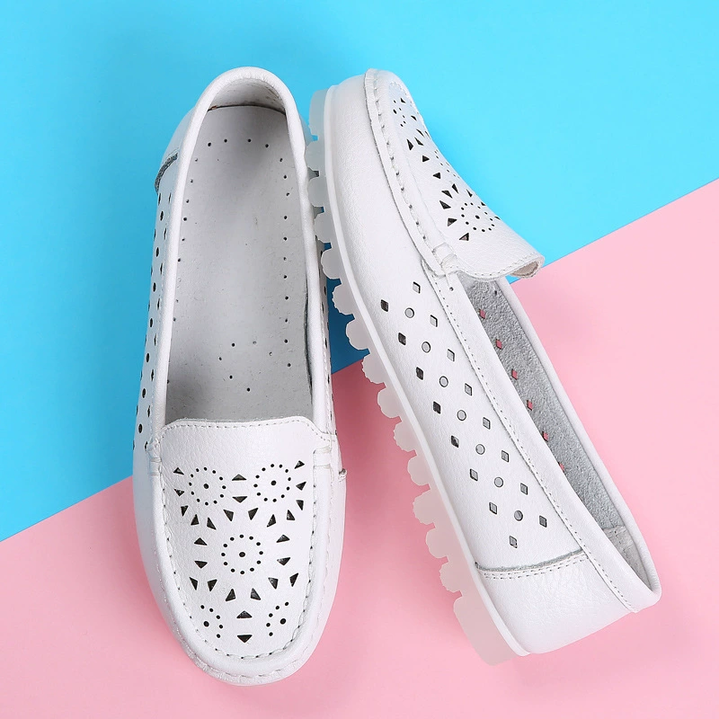 Scrubs Nurse Shoes Store Nurse Nursing Shoes Hospital for Women White Shoes Comfort Hollow Out Breathable Soft Bottom Flat Anti-slip Safety Work Shoes Best Nurse Shoes Popular Nurse Shoes White Womens Nurse Shoes Best Shoes for Nurse