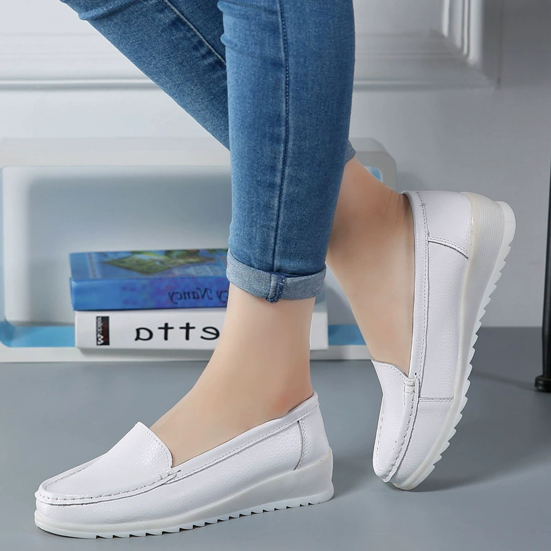 Scrubs Nurse Shoes Store Nurse Shoes Factory Wholesale Non Slip Hospital Nursing Shoes Females Breathable White Flats Comfort Safety Work Shoes Best Nurse Shoes Popular Nurse Shoes White Womens Nurse Shoes Best Shoes for Nurse