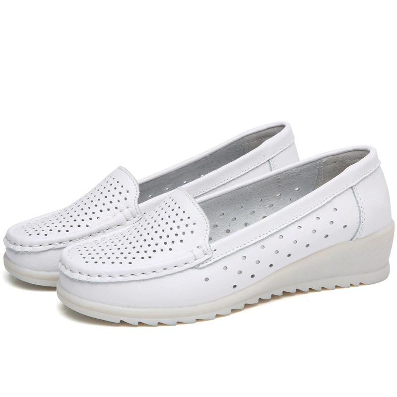 Scrubs Nurse Shoes Store Nurse Shoes Factory Wholesale Non Slip Hospital Nursing Shoes Females Breathable White Flats Comfort Safety Work Shoes Best Nurse Shoes Popular Nurse Shoes White Womens Nurse Shoes Best Shoes for Nurse