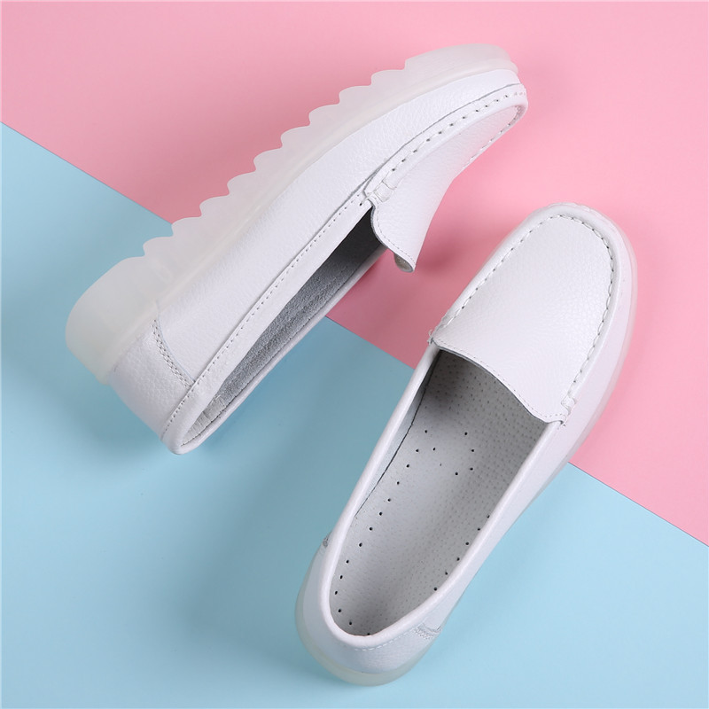 Women's White Nurse Nursing Shoes with Round Toe PVC Soft Soles Flat Safety Work Shoes for Hospital Use Comfortable Nurse Shoes Nurse Work Shoes White Shoes Best Nurse Shoes Store Popular Nurse Shoes Womens Anti-slip Nurse Shoes Best Shoes for Nurse