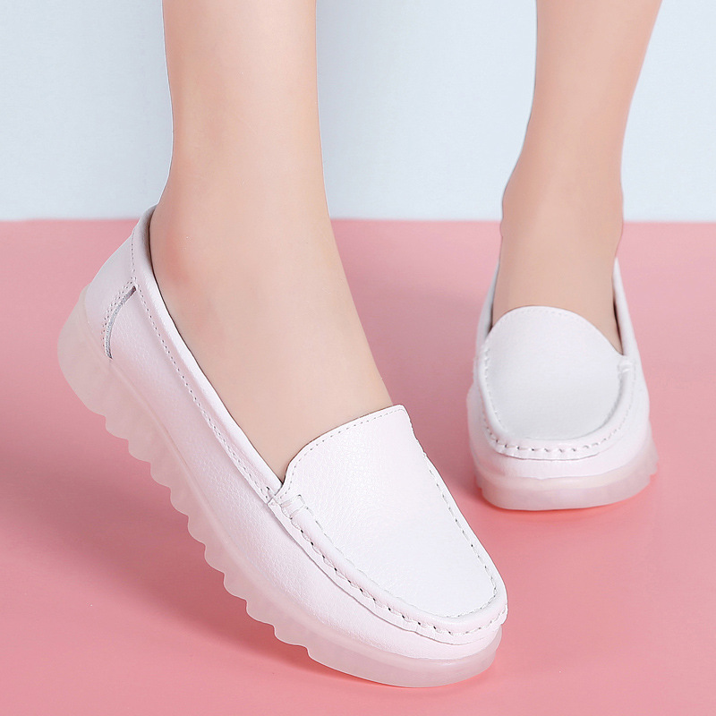 Women's White Nurse Nursing Shoes with Round Toe PVC Soft Soles Flat Safety Work Shoes for Hospital Use Comfortable Nurse Shoes Nurse Work Shoes White Shoes Best Nurse Shoes Store Popular Nurse Shoes Womens Anti-slip Nurse Shoes Best Shoes for Nurse