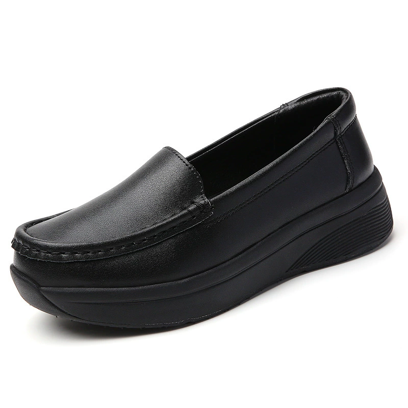 Scrubs Nurse Shoes Store Women's White Nursing Scrubs Shoes for Hospital Comfortable Breathable Flat Anti-slip Nurse Work Safety Shoes Printed Leather White Shoes Best Nurse Shoes Popular Nurse Shoes Womens Anti-slip Nurse Shoes Best Shoes for Nurse