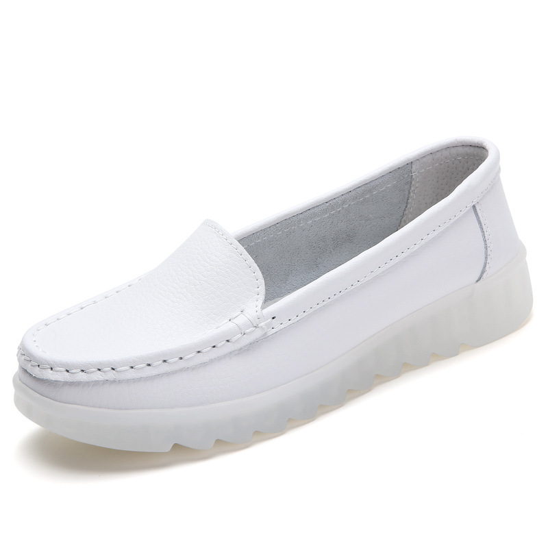 Women's White Nurse Nursing Shoes with Round Toe PVC Soft Soles Flat Safety Work Shoes for Hospital Use Comfortable Nurse Shoes Nurse Work Shoes White Shoes Best Nurse Shoes Store Popular Nurse Shoes Womens Anti-slip Nurse Shoes Best Shoes for Nurse