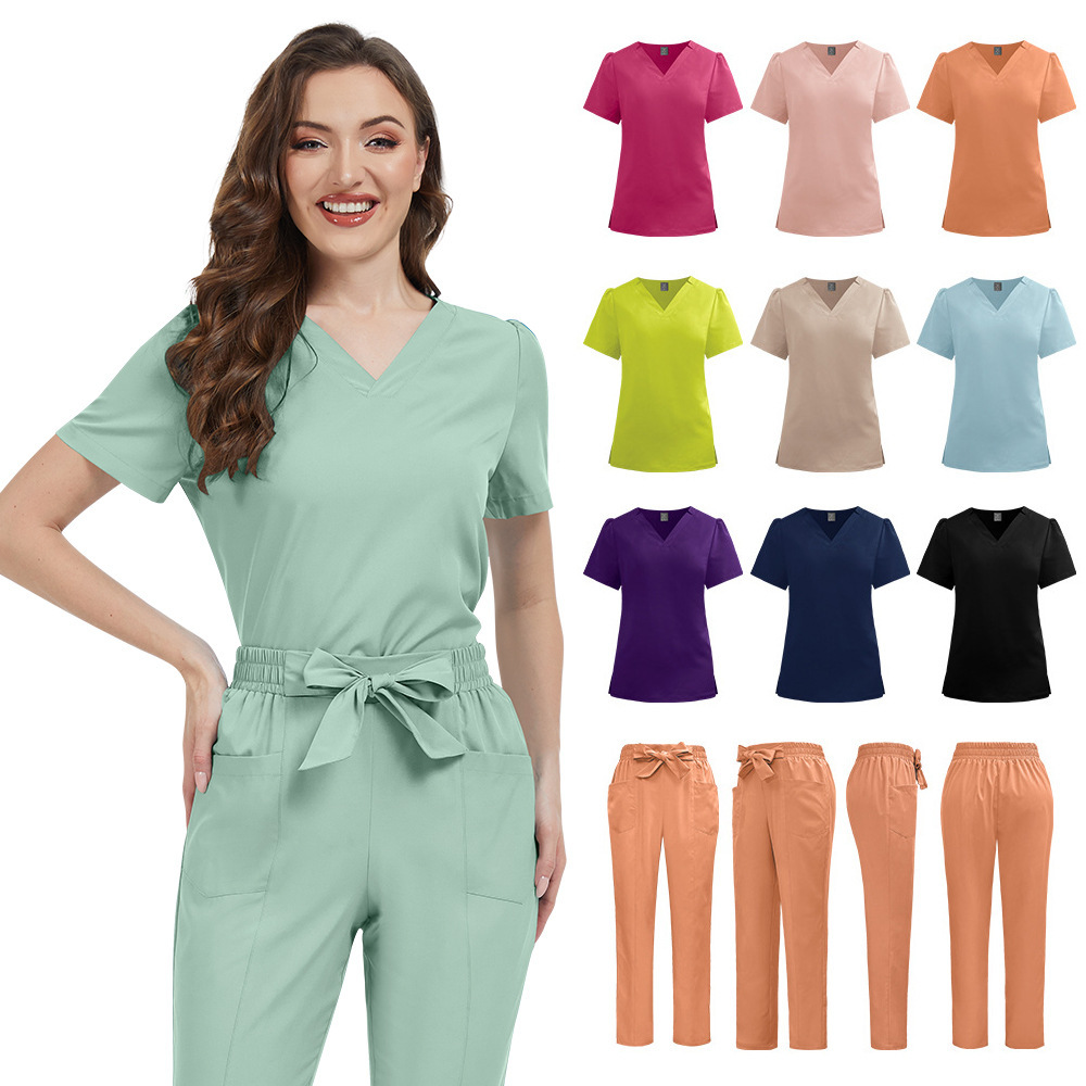 2025 New Arrival Hospital Uniforms Scrubs Sets Nursing Uniform Sets Quick-drying Top & Pants for Women Nurse Work Clothes Uniform Scrubs Online Professional Scrubs Uniform Online Comfortable and Breathable