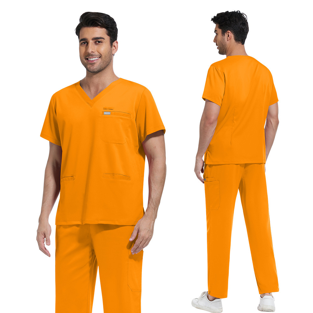 2025 New Arrivals Nurse Uniform Fashion Work Clothes for Hospital Scrubs Sets Stretchy Fabric 72% Polyester 22% Rayon 6% Spandex