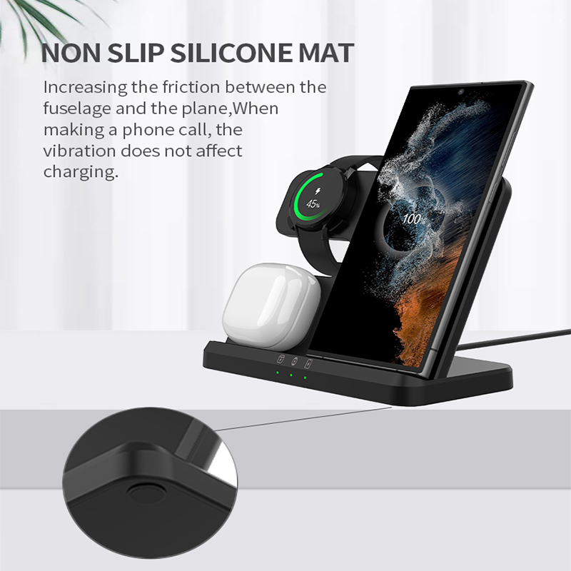 Wireless Chargers for Multiple Devices Hot Selling Universal 15W Wireless Charger 3 in 1 Fast Charging Wireless Charger Stand