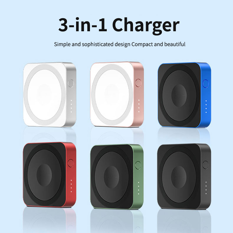 Power Banks 5000Mah Capacity High Quality Mini Fast Quick Charge Power Banks 3 in 1 20W Magnetic Wireless Power Bank 5000Mah