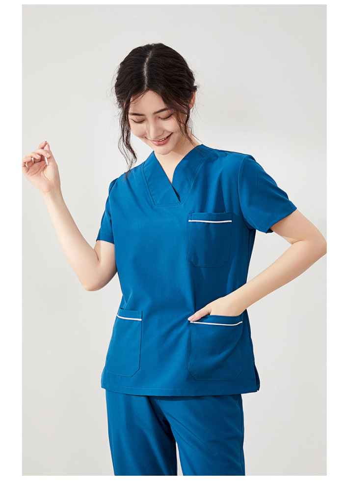 Women Nurse Scrub Set Hot Sell Custom V Neck Scrubs Uniforms Stretch Breathable Medical Scrubs Uniforms Sets for Women