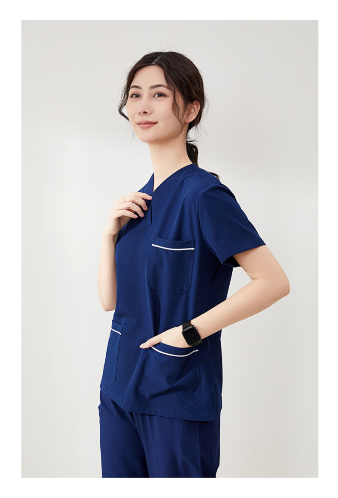 Women Nurse Scrub Set Hot Sell Custom V Neck Scrubs Uniforms Stretch Breathable Medical Scrubs Uniforms Sets for Women