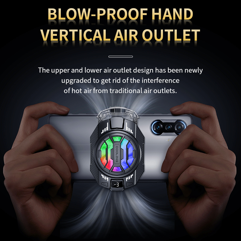 Mobile Phone Radiator Semiconductor 2025 New Back-Clip Phone Cooler Three-Speed Adjustment 15W Phone Cooler for Gaming
