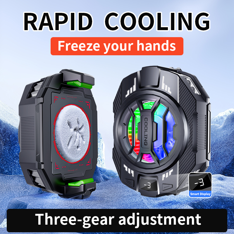 Mobile Phone Radiator Semiconductor 2025 New Back-Clip Phone Cooler Three-Speed Adjustment 15W Phone Cooler for Gaming