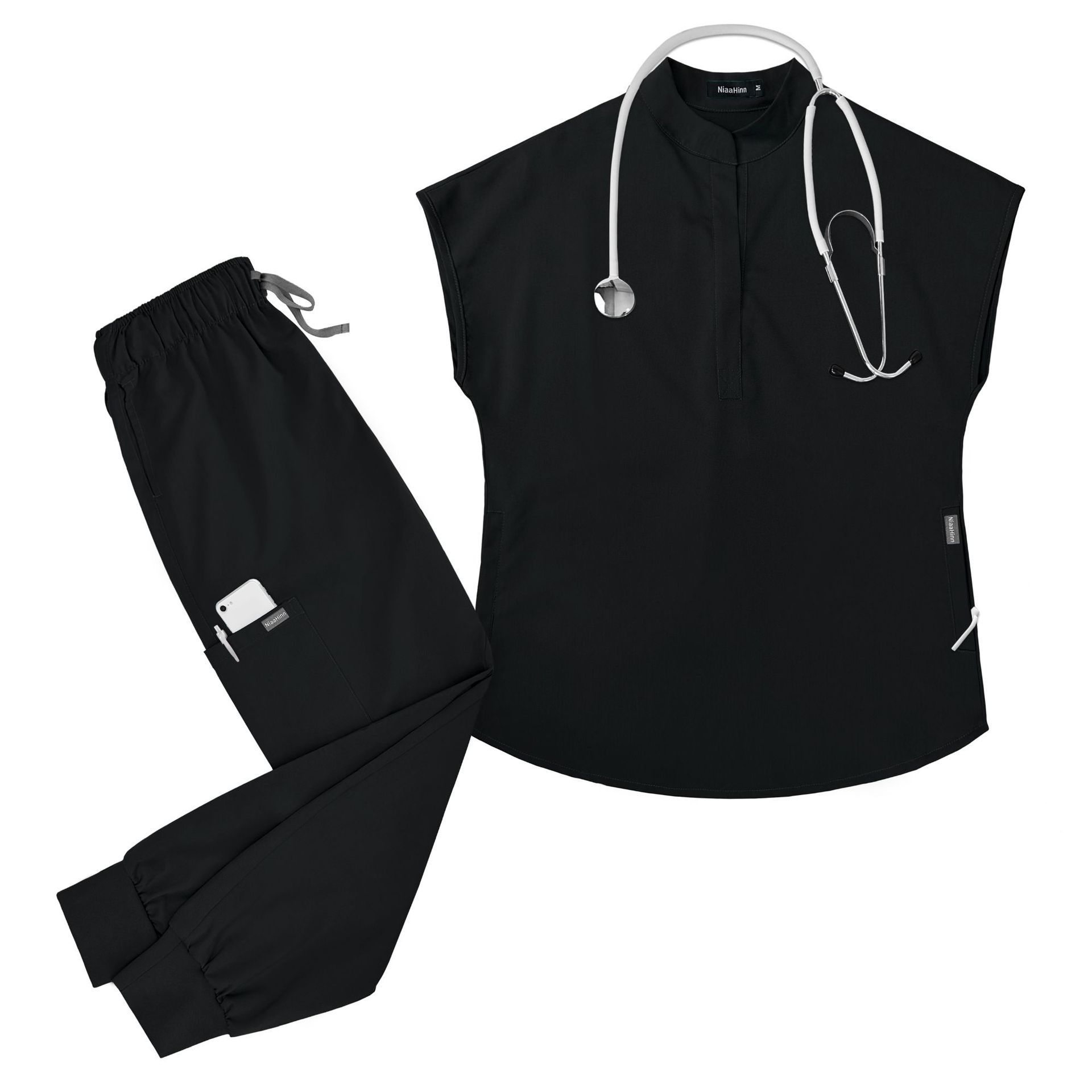 Hospital Uniforms for Women Scrubs Uniform Sets Elastic Fabric Comfortable Nurse Work Clothes Short-sleeved Long Pants Workwear