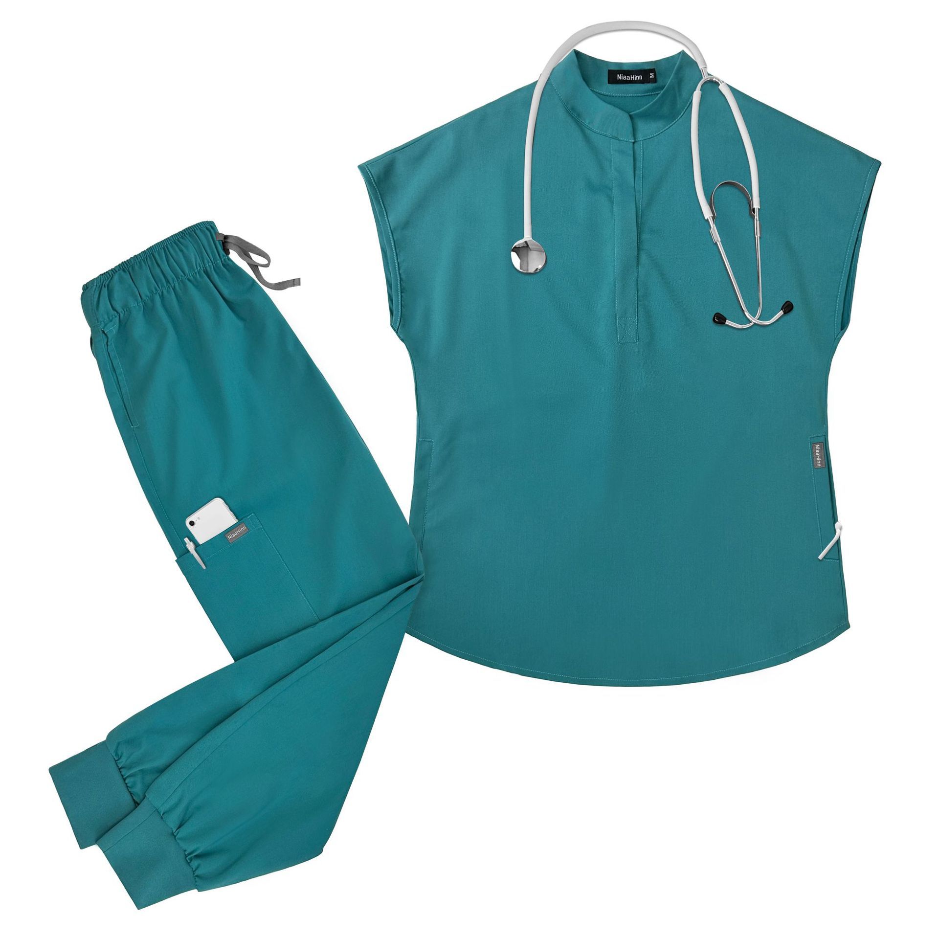 Hospital Uniforms for Women Scrubs Uniform Sets Elastic Fabric Comfortable Nurse Work Clothes Short-sleeved Long Pants Workwear