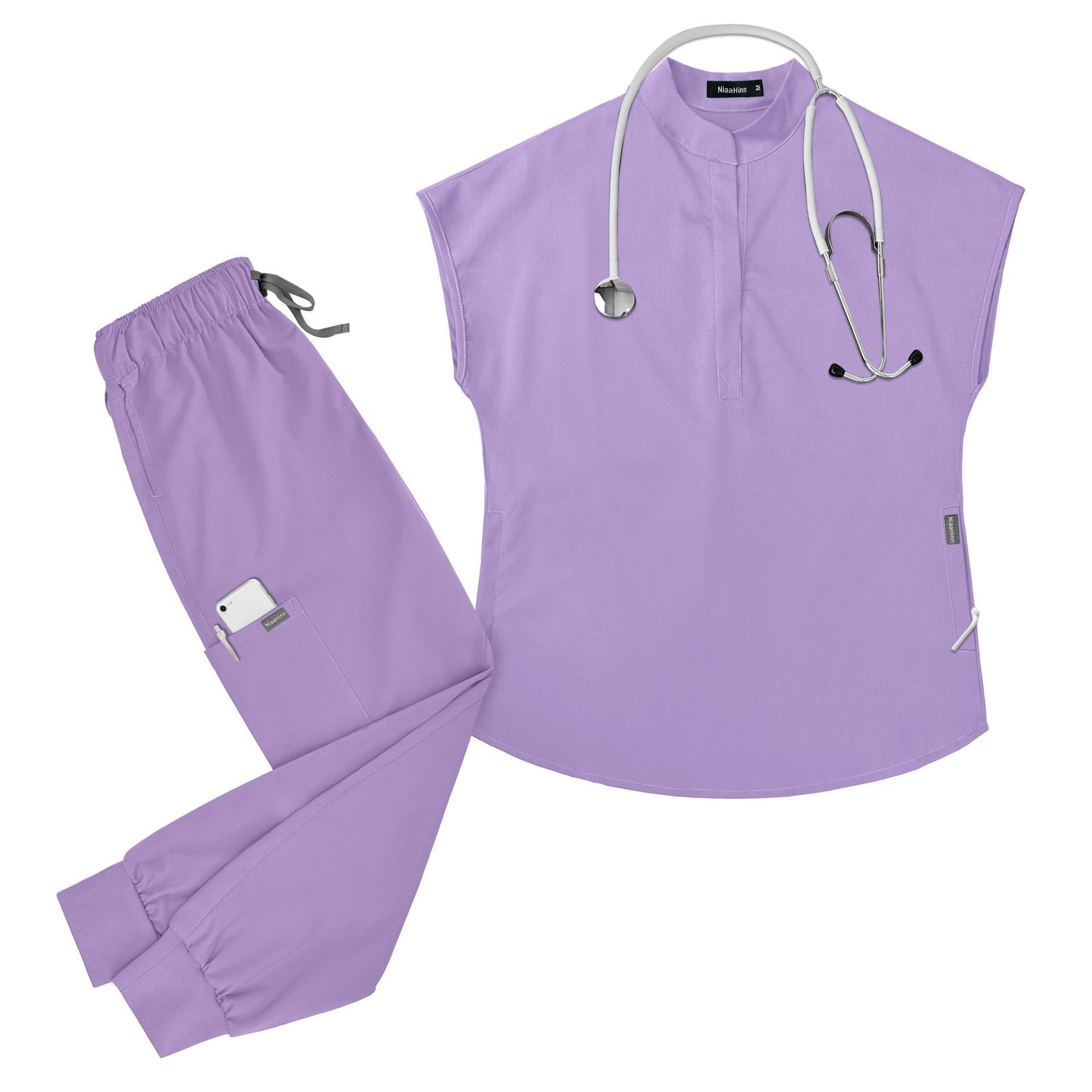 Hospital Uniforms for Women Scrubs Uniform Sets Elastic Fabric Comfortable Nurse Work Clothes Short-sleeved Long Pants Workwear