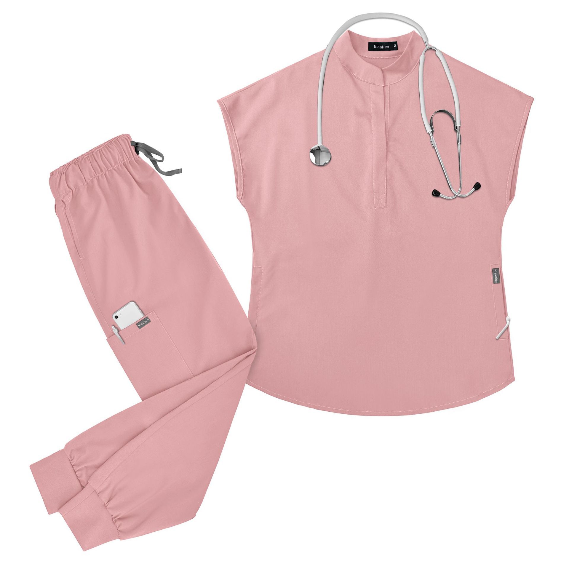 Hospital Uniforms for Women Scrubs Uniform Sets Elastic Fabric Comfortable Nurse Work Clothes Short-sleeved Long Pants Workwear