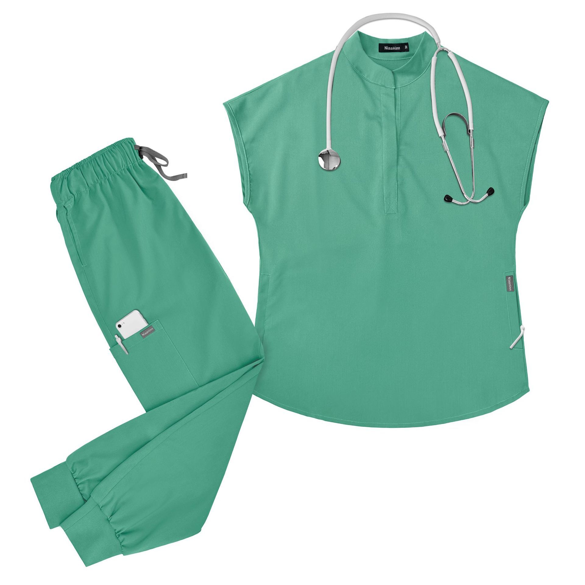Hospital Uniforms for Women Scrubs Uniform Sets Elastic Fabric Comfortable Nurse Work Clothes Short-sleeved Long Pants Workwear