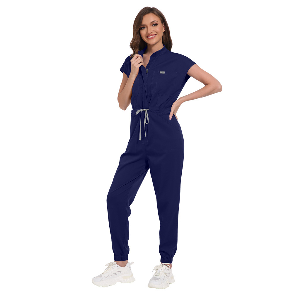 One-piece Pants Set Joggers Sets with Multi-functional Pockets for Hospital Scrubs Uniform Sets High-quality Nurse Work Clothes Womens Scrubs Uniform Nurse Scrubs Uniform Nurses Uniform Scrubs