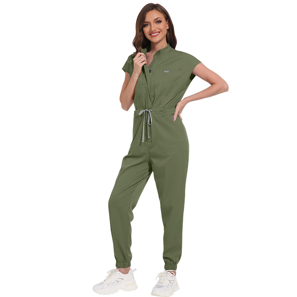 One-piece Pants Set Joggers Sets with Multi-functional Pockets for Hospital Scrubs Uniform Sets High-quality Nurse Work Clothes Womens Scrubs Uniform Nurse Scrubs Uniform Nurses Uniform Scrubs