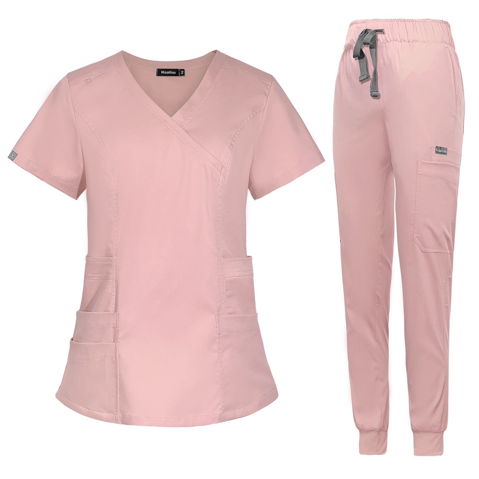 High Quality Nursing Uniform Sets for Hospital Scrubs Set Nurse Uniforms for Women Men Doctor Top & Pants with Multi Pocket Unisex Womens Scrubs Uniform Nurse Scrubs Uniform Nurses Uniform Scrubs
