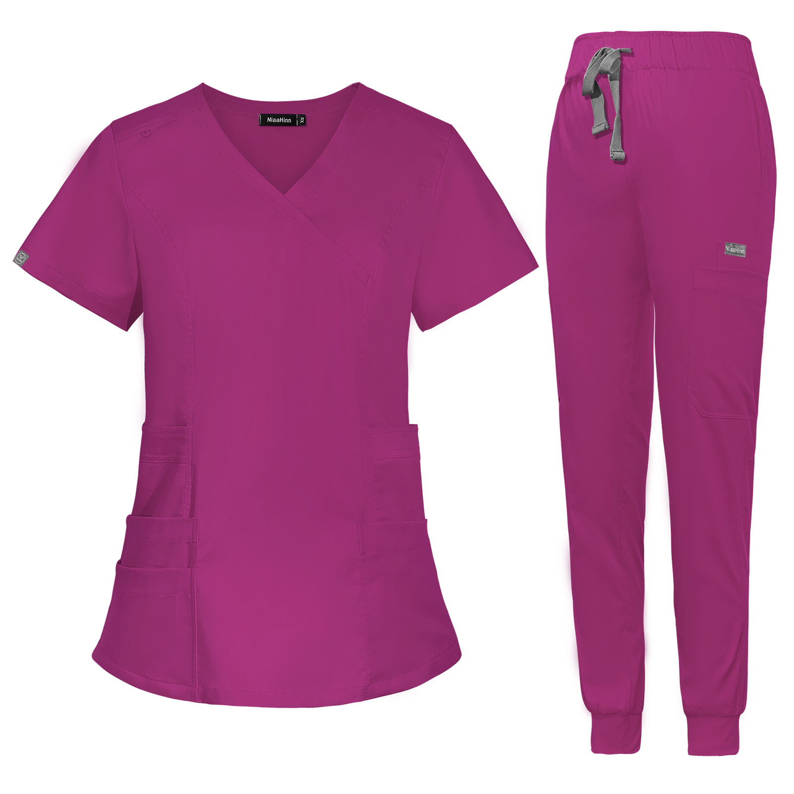 High Quality Nursing Uniform Sets for Hospital Scrubs Set Nurse Uniforms for Women Men Doctor Top & Pants with Multi Pocket Unisex Womens Scrubs Uniform Nurse Scrubs Uniform Nurses Uniform Scrubs