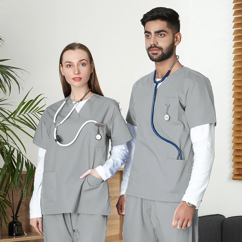 V-Neck Unisex Nurse Uniform Set – Uniform Scrubs Store