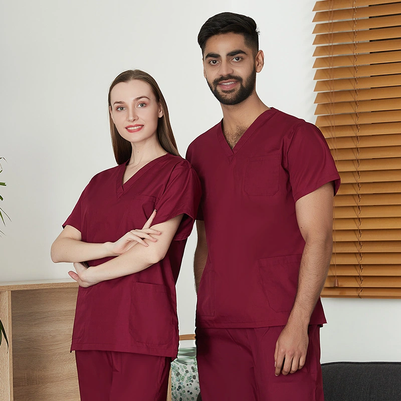 V-Neck Unisex Nurse Uniform Set – Uniform Scrubs Store