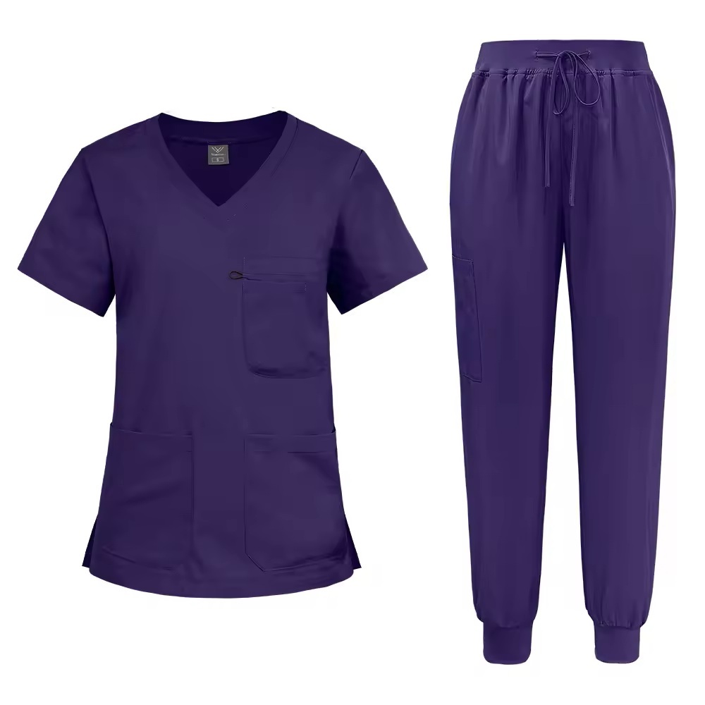 Durable Unisex Work Uniform Shirt/Nursing Uniform Set - Multi-Size Washable for Animal Clinics & Cafes&Hospital&Private Clinic
