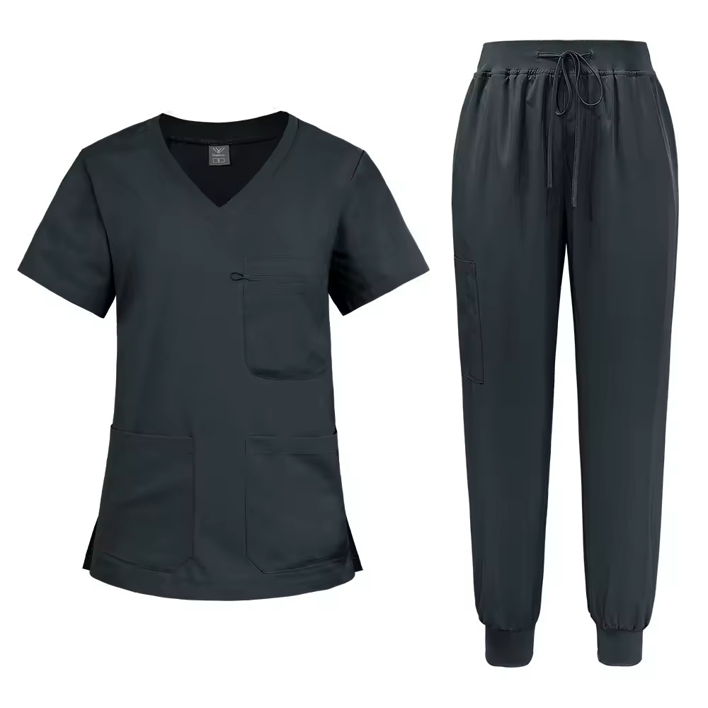 Durable Unisex Work Uniform Shirt/Nursing Uniform Set - Multi-Size Washable for Animal Clinics & Cafes&Hospital&Private Clinic