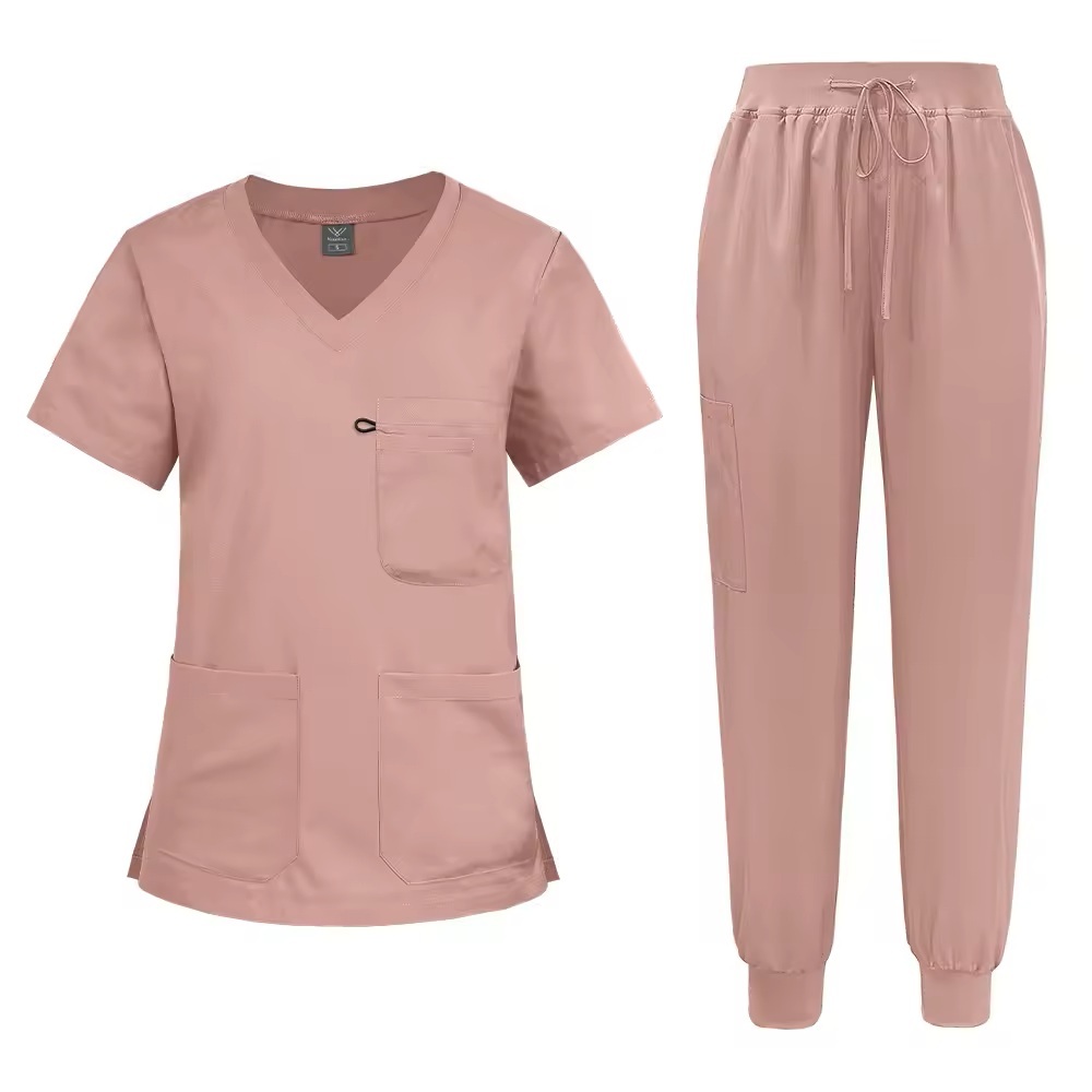 Durable Unisex Work Uniform Shirt/Nursing Uniform Set - Multi-Size Washable for Animal Clinics & Cafes&Hospital&Private Clinic
