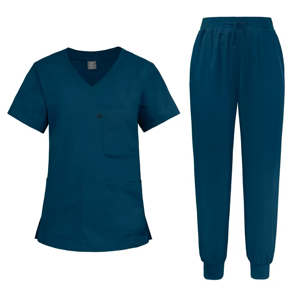 Durable Unisex Work Uniform Shirt/Nursing Uniform Set - Multi-Size Washable for Animal Clinics & Cafes&Hospital&Private Clinic