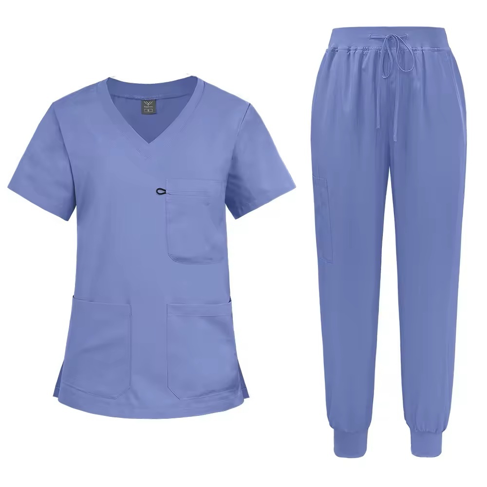Durable Unisex Work Uniform Shirt/Nursing Uniform Set - Multi-Size Washable for Animal Clinics & Cafes&Hospital&Private Clinic