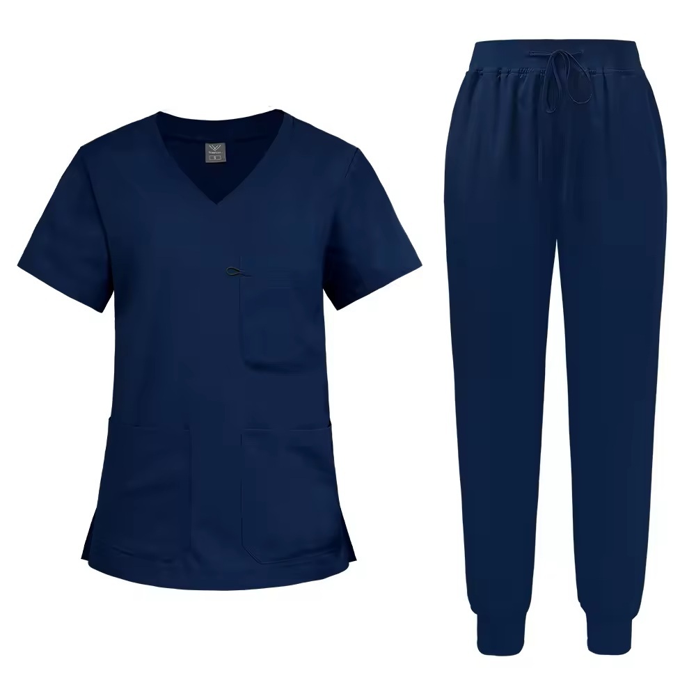 Durable Unisex Work Uniform Shirt/Nursing Uniform Set - Multi-Size Washable for Animal Clinics & Cafes&Hospital&Private Clinic