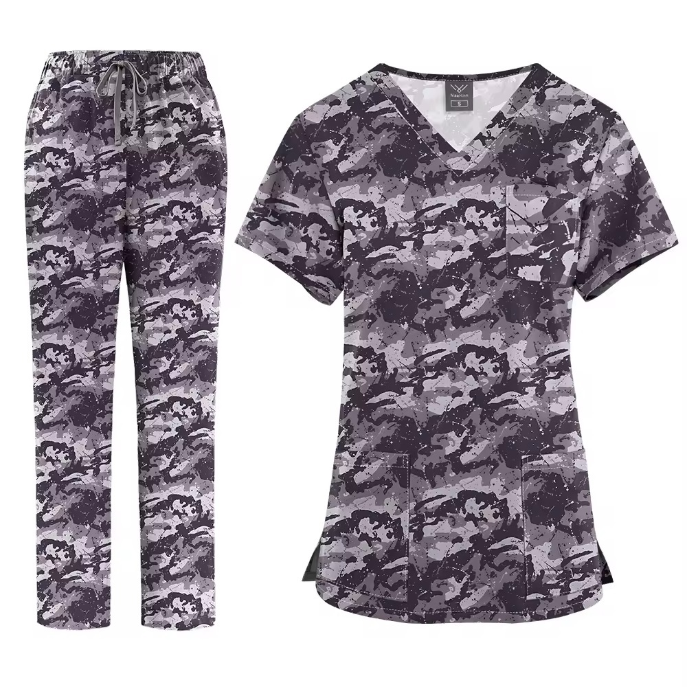 2026 New Arrival Printed Hospital Uniforms Nurse Uniform Sets for Men Women for Hospital Nurses Workwear Scrubs Outfit