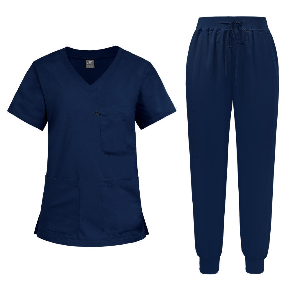 Durable Unisex Work Uniform Shirt/Nursing Uniform Set - Multi-Size Washable for Animal Clinics & Cafes&Hospital&Private Clinic