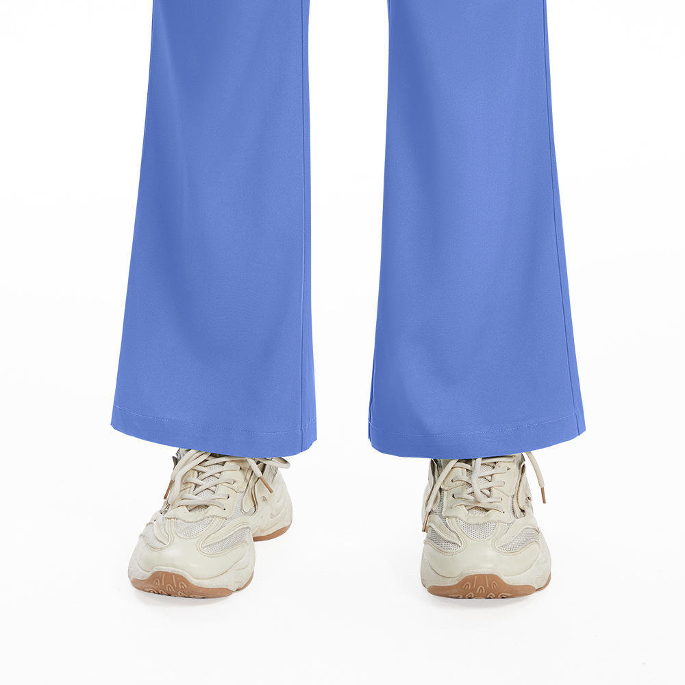 2025 New Nurse Uniform for Women Hospital Uniforms Bell-bottomed Pants Scrubs Sets Culottes V-neck Spandex Polyester Fabric
